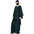 Abaya and Poncho combo- Bottle Green Abaya and Poncho combo- Bottle Green